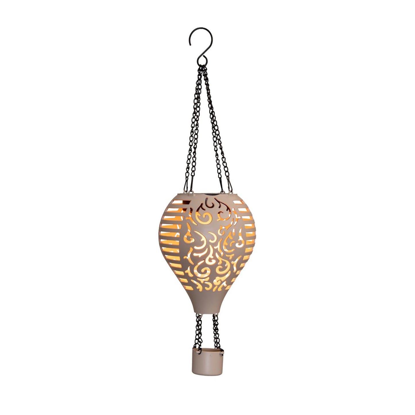 Mongolfiera solare a led della collezione Anna sabbia 12,7x38cm