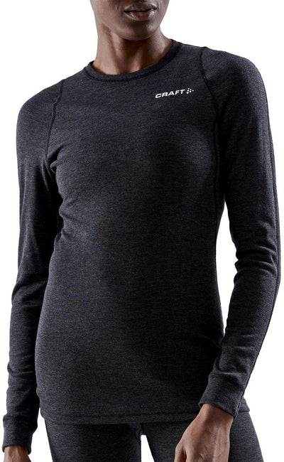Craft - core wool merino ls tee - thermal shirt - women - black - xs