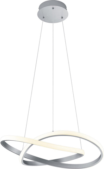 Rl live your light reality course - hanglamp - nikkel mat - incl. 1x smd 27,5 w - dimbaar met schakelaar - plafondbevestiging - niet geschikt voor externe dimmers - in hoogte verstelbaar
