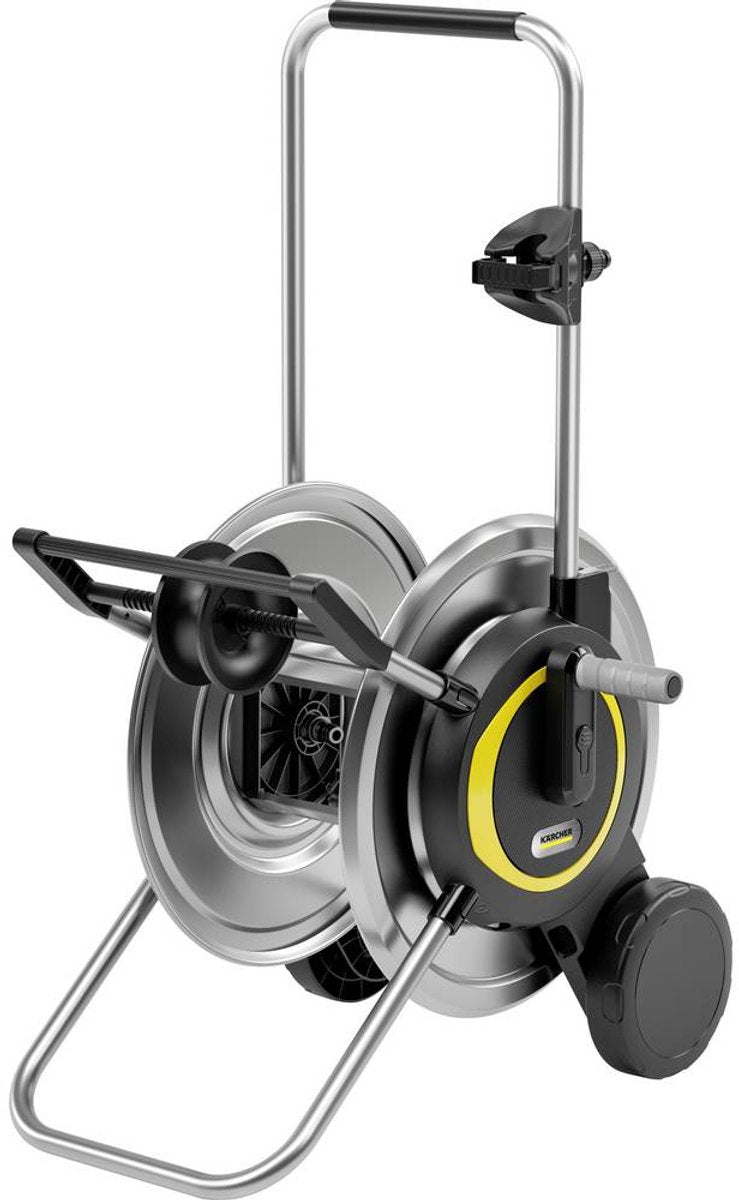 Carro portamanguera Kärcher ht 5 m - metal - capacidad de manguera (m) 100 (1 2 ) 80 (5 8 ) 50 (3 4 ) - compacto y regulable en altura - incl. guía de manguera - excl. manguera de jardín