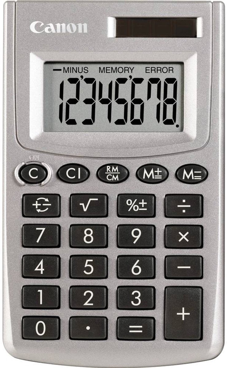 Calculadora de bolsillo Canon LS-270L plateada Número de posiciones de visualización: 8 alimentada por energía solar, alimentada por batería (An x Al x Pr)