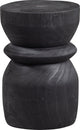 Woood bikkel kruk - hout - zwart - 40x28x28