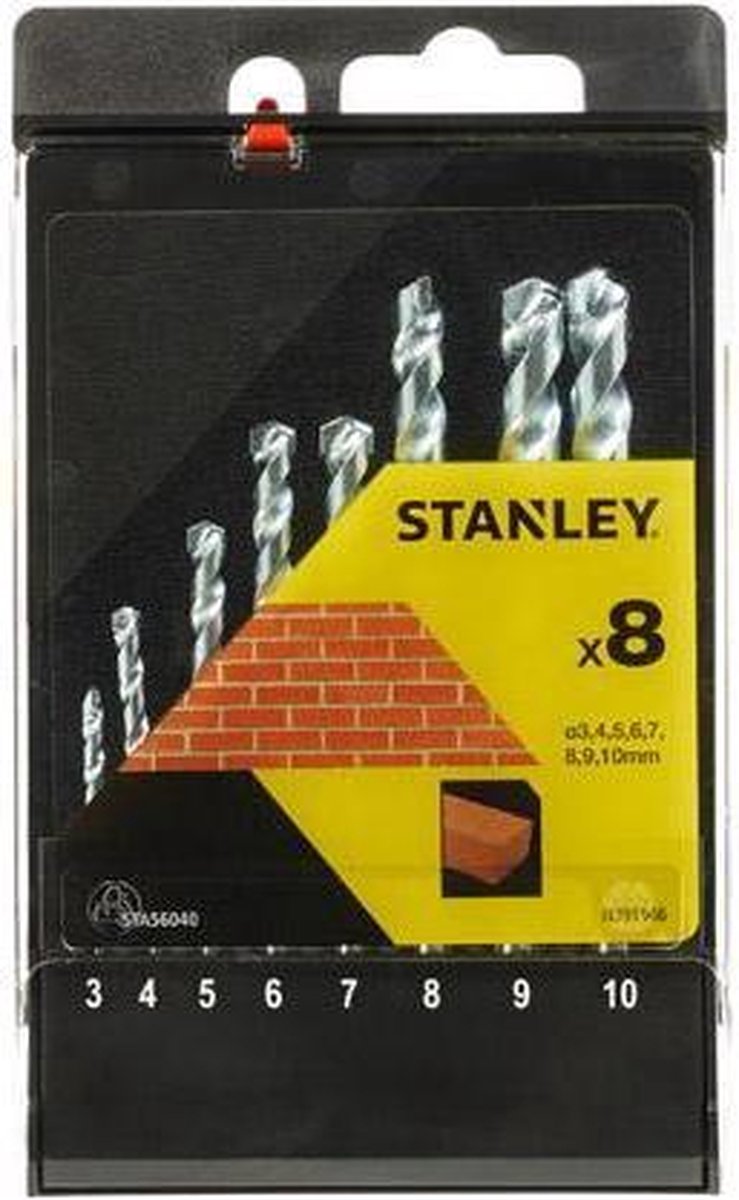 Set di trapani per muratura Stanley - 8 pezzi
