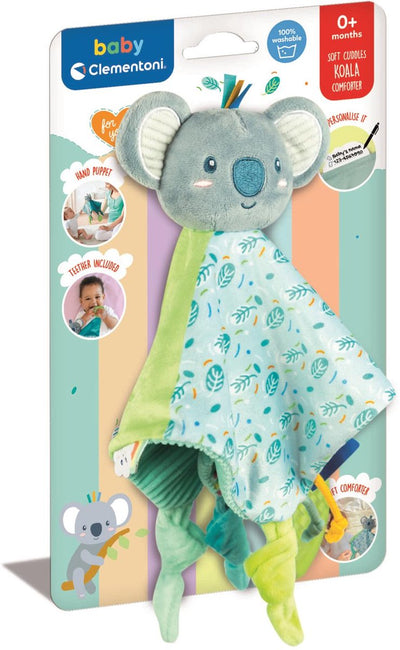 Clementoni - edredón para bebé koala - suave paño para abrazar - sensorial - regalo de maternidad - a partir de 0 meses