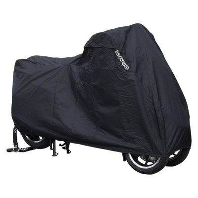 Ds covers motorhoes alfa 3w met ruimte voor topkoffer - zwart