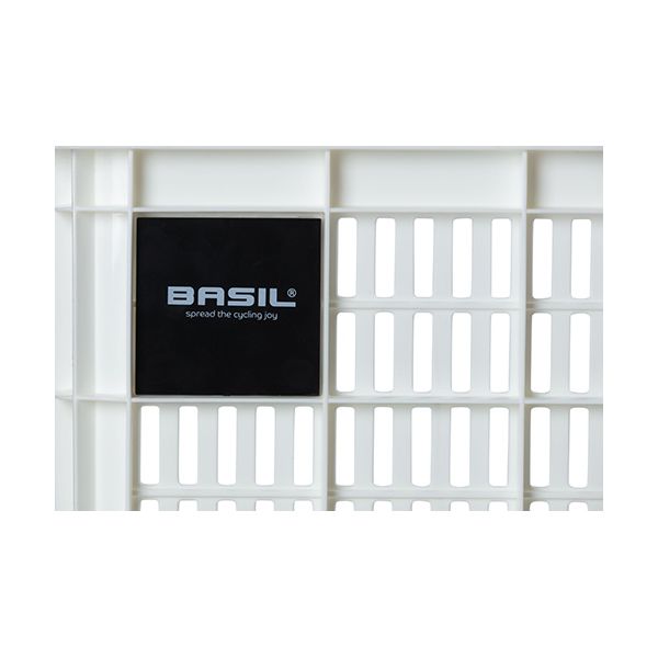 Basil Fietskrat L - Large - 40 litri - Bianco