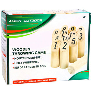 Alert outdoor houten werpspel met handig opbergnet | 2 stuks