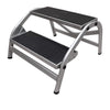 Escalón doble Darwin XL de aluminio con escalones extra anchos