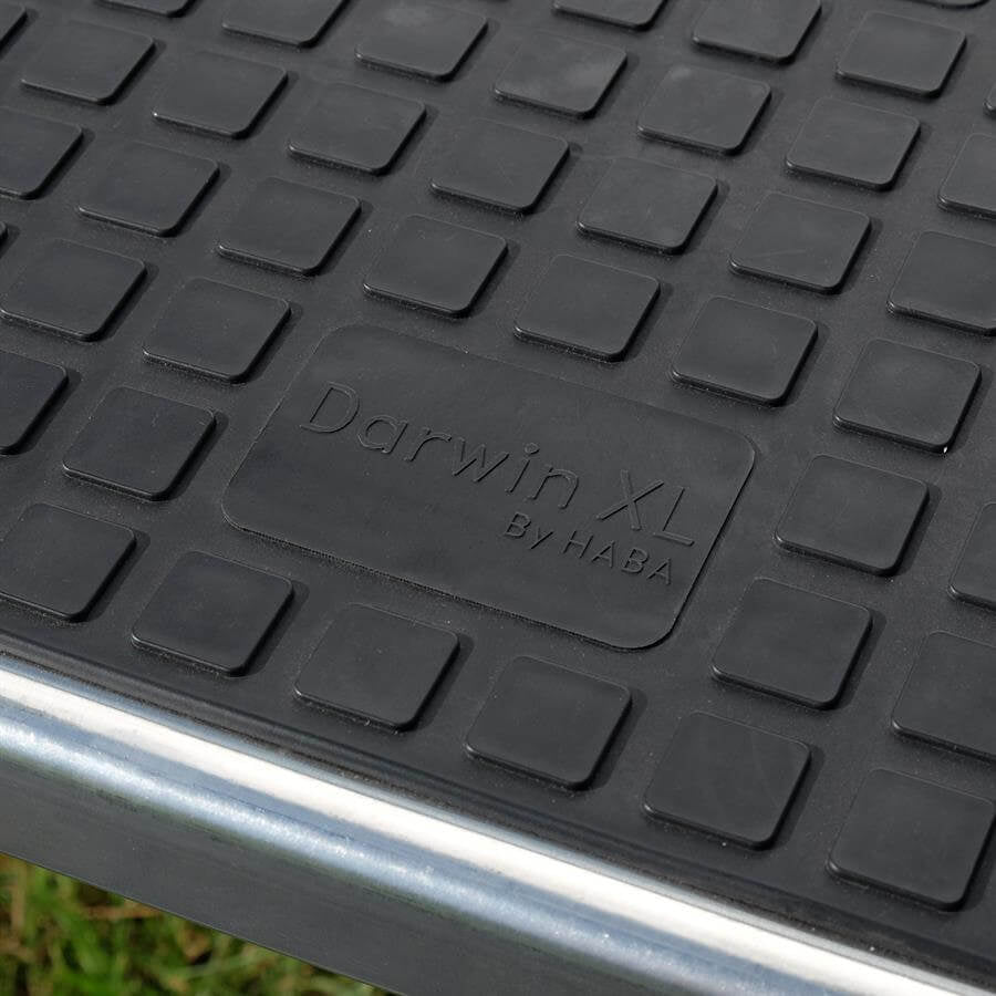 Escalón doble Darwin XL de aluminio con escalones extra anchos