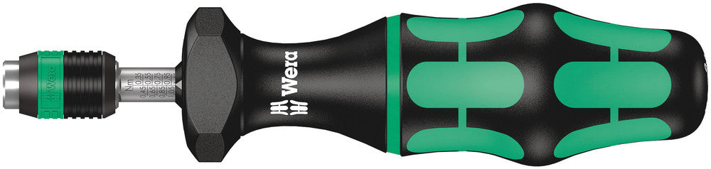 Wera serie 7400 kraftform instelbare momentschroevendraaier draaimomentsleutel (zwart groen, 0.3 tot 1.2 nm, met rapidaptor snelwisselhouder)