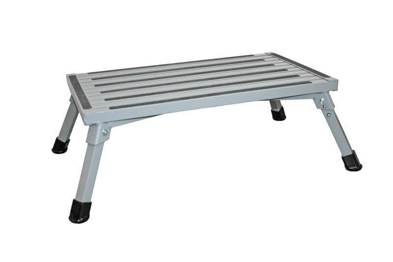 Escalón plegable de aluminio Victoria XL con superficie para caminar extra grande