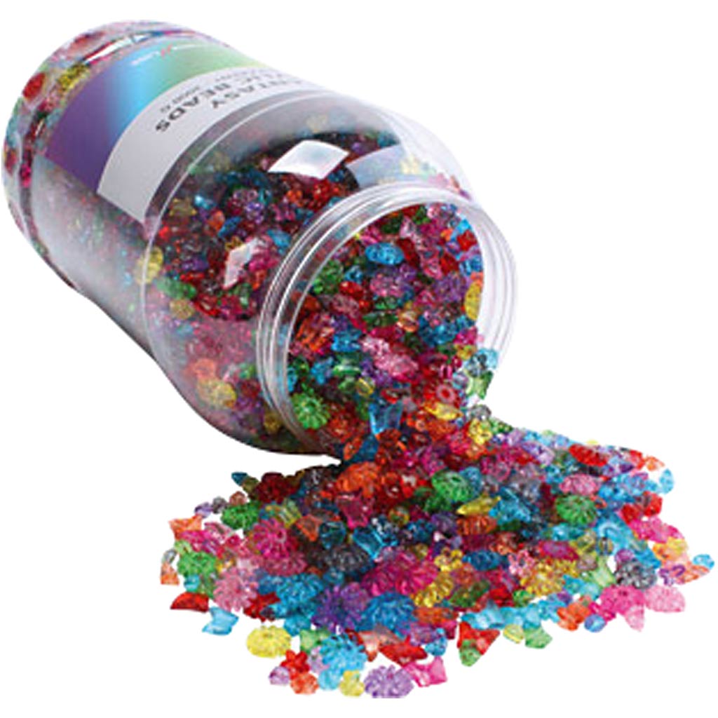 Creative Company Bucket con perle di plastica, vari colori, 3000 g 1 scatola