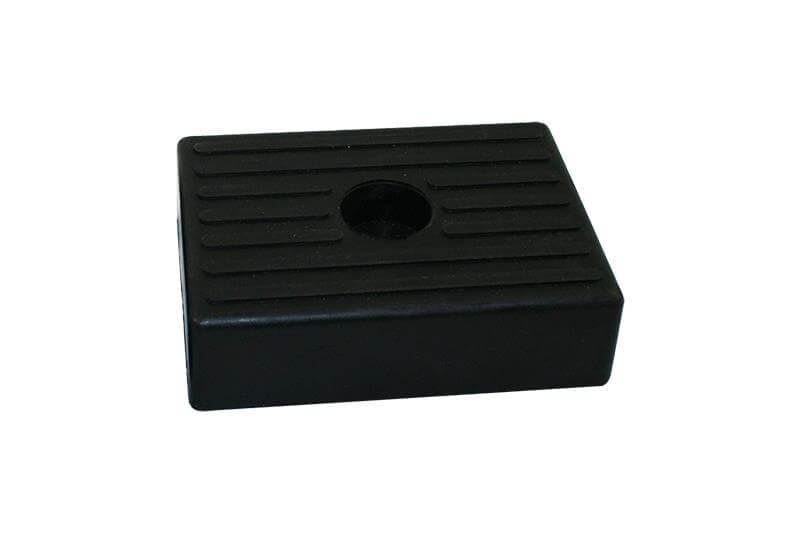 Cojín de goma para remolque de barco 130x100mm negro