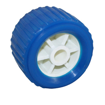 Remolque de barco con ruedas de sentina de poliuretano 110x75mm azul