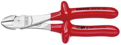 Knipex kracht-zijsnijtang verchroomd dompelisolatie, vde-getest 200 mm - 7407200