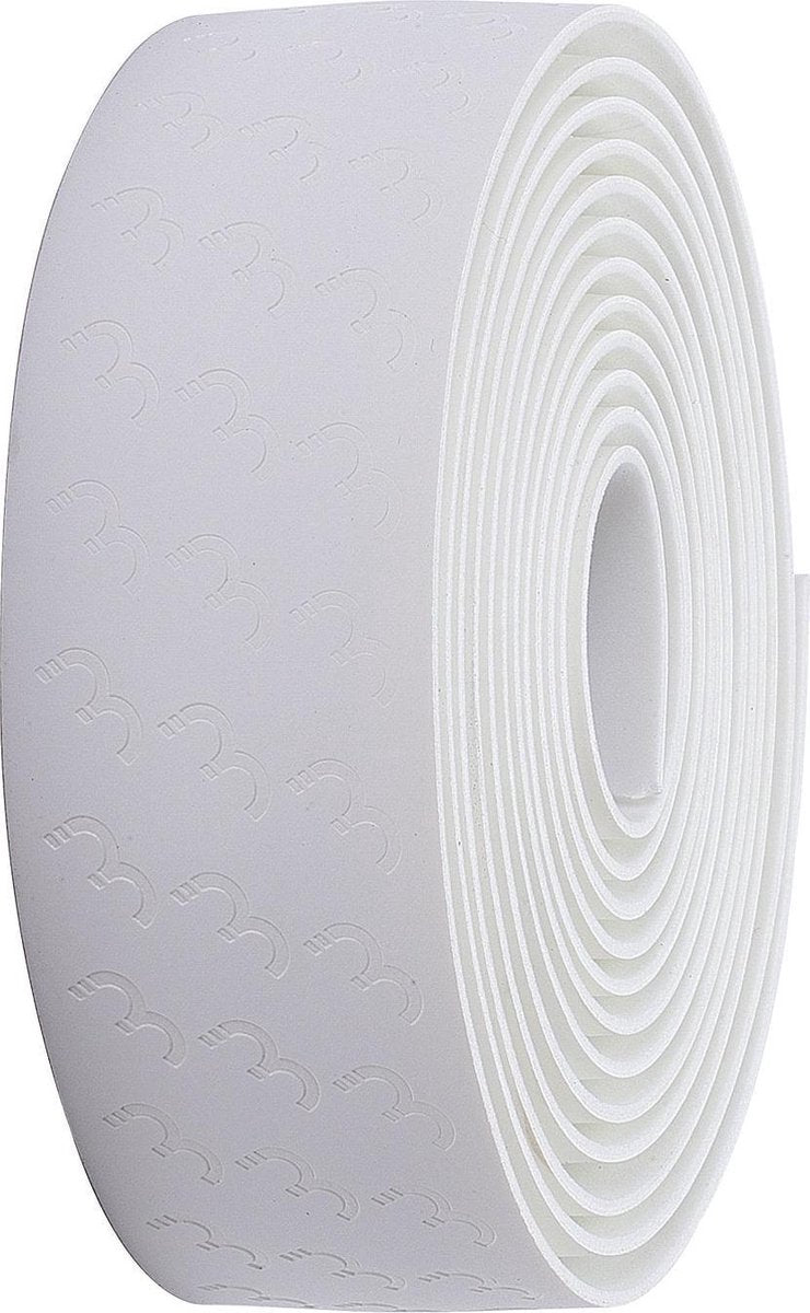 Cinta de manillar de bicicleta Bbb bicicleta de carreras - agarre máximo - cinta de manillar autoadhesiva - longitud: 200 cm - espesor: 2,5 mm - incl. tapas de manillar - blanco - ultraribbon bht-15