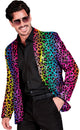 Giacca Widmann in paillettes leopardo arcobaleno