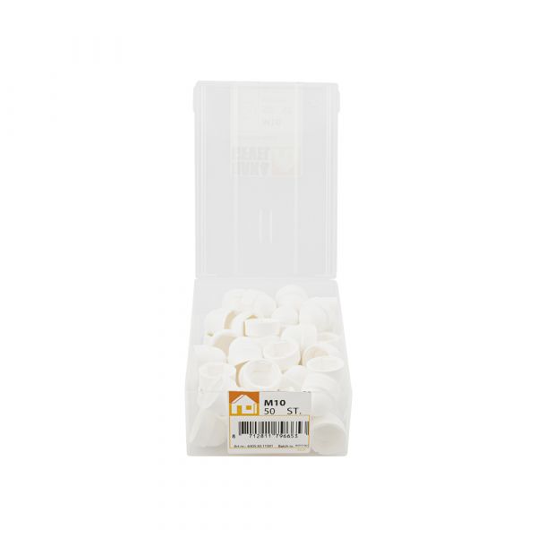 Copri il cofano Moer M10 Tub di plastica bianca 50 pezzi.