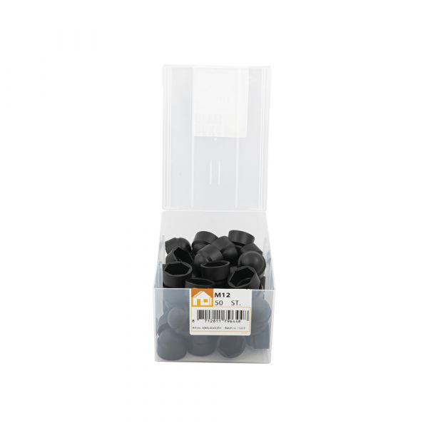 Copertina Cappuccia Moer M12 TB di plastica nera 50 pezzi.