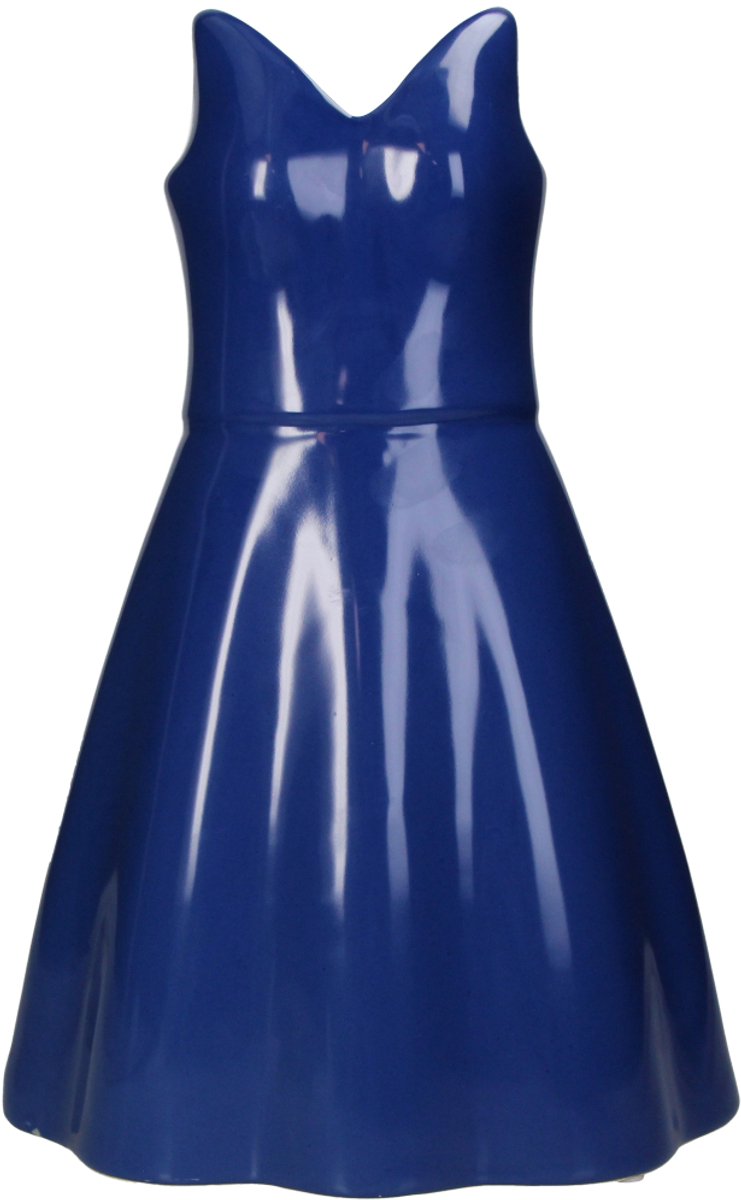Jarrón colección HD vestido loza azul 22,5x16,3x34cm