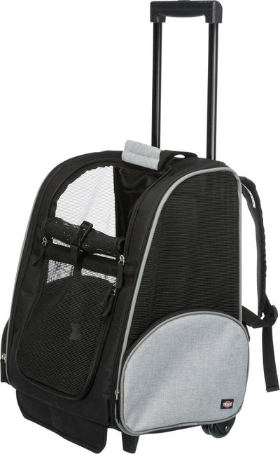 Trixie travel basket trolley black gray
