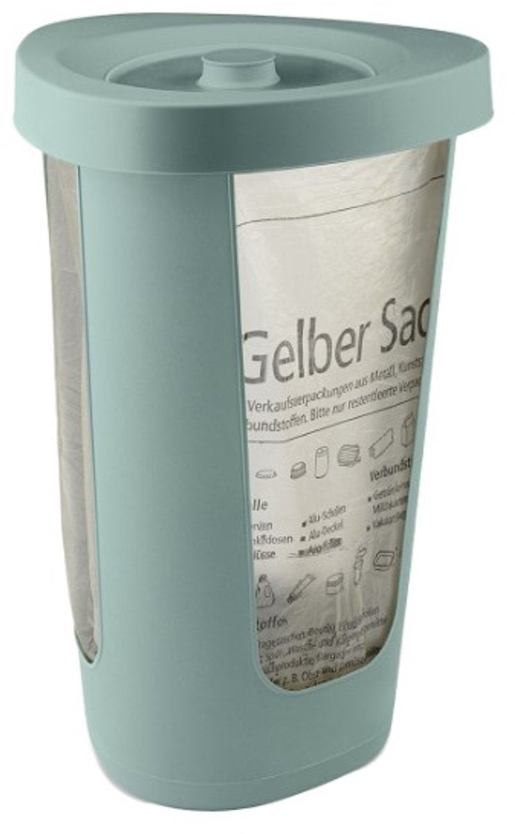 Rotho fabu soporte para bolsas de basura 50l con tapa - verde