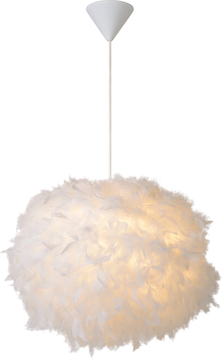 Lucide goosy soft - hanglamp - ø 50 cm - 1xe27 - wit