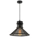 Homestyle pro mk110-bb industriële hanglamp 28x18 cm zwart metaal