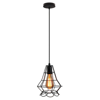 HomeStyle Pro Homestyle MK012-B Lámpara colgante industrial de 19x22 CM Black Metal