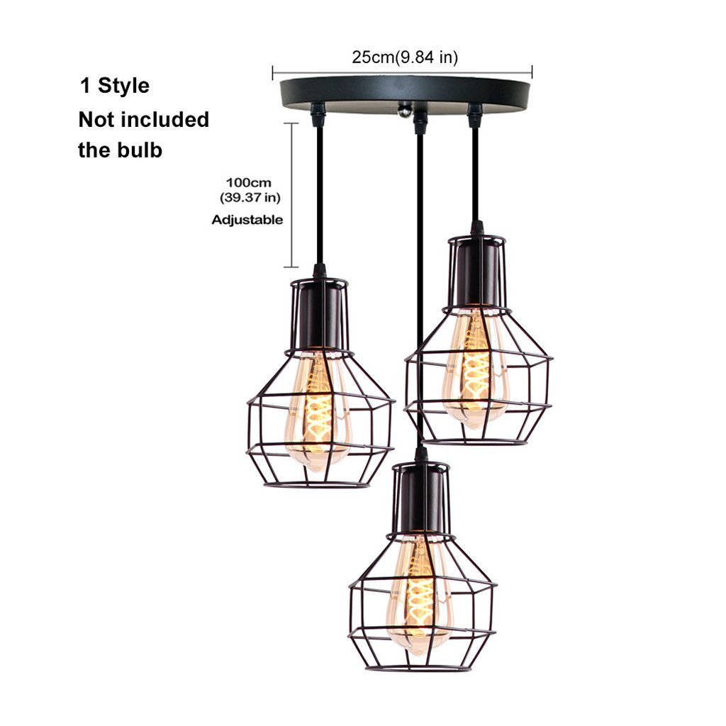 HomeStyle Pro Homestyle MK021-B Lámparas colgantes industriales black metal