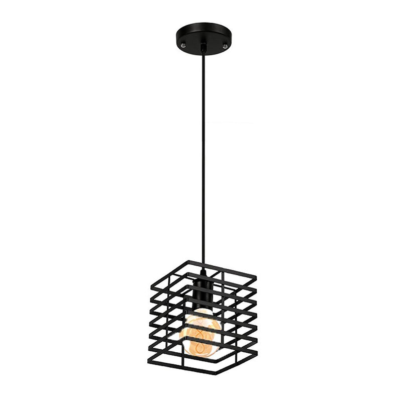 HomeStyle Pro Homestyle MK015-B Lámpara de colgación industrial de 15x18 cm de black metal