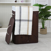 HomeStyle Pro Homestyle Rectangular Bamboo Lavandry Baster 40x30x60 cm Brown Blanco - afbeelding 3