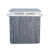 HomeStyle Pro Homestyle Rectangular Bamboo Lavandry Basket + Texto 52x32x63 cm blanco gris