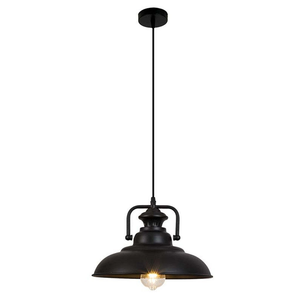 HomeStyle Pro Homestyle MK103-BB Lámpara colgante industrial 38x21 cm de black metal