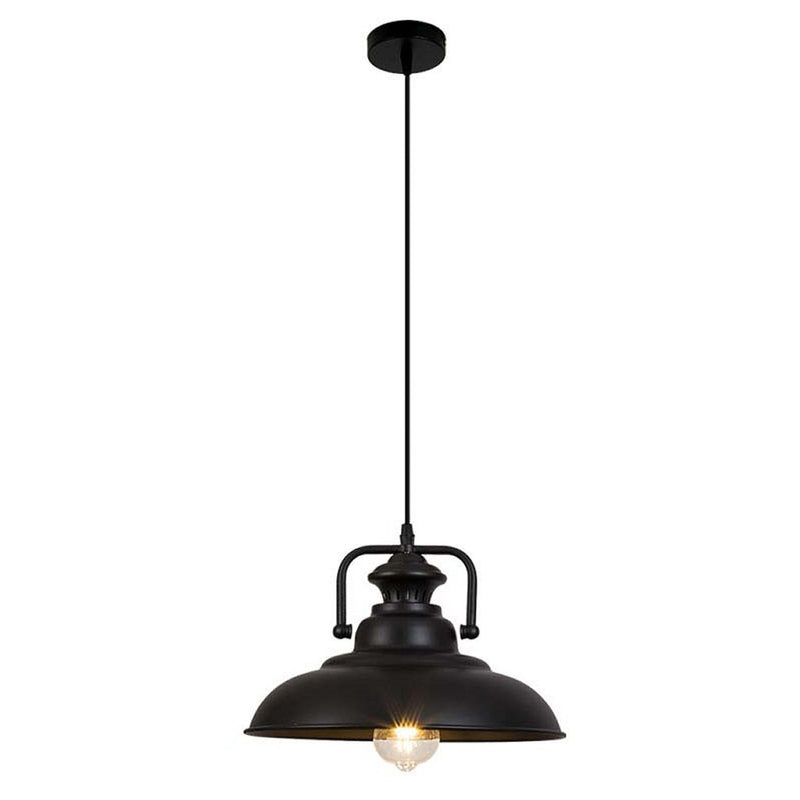 HomeStyle Pro Homestyle MK103-BB Lámpara colgante industrial 38x21 cm de black metal
