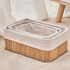 HomeStyle Pro Homestyle Bamboo Cestas de almacenamiento 3 piezas Natural White