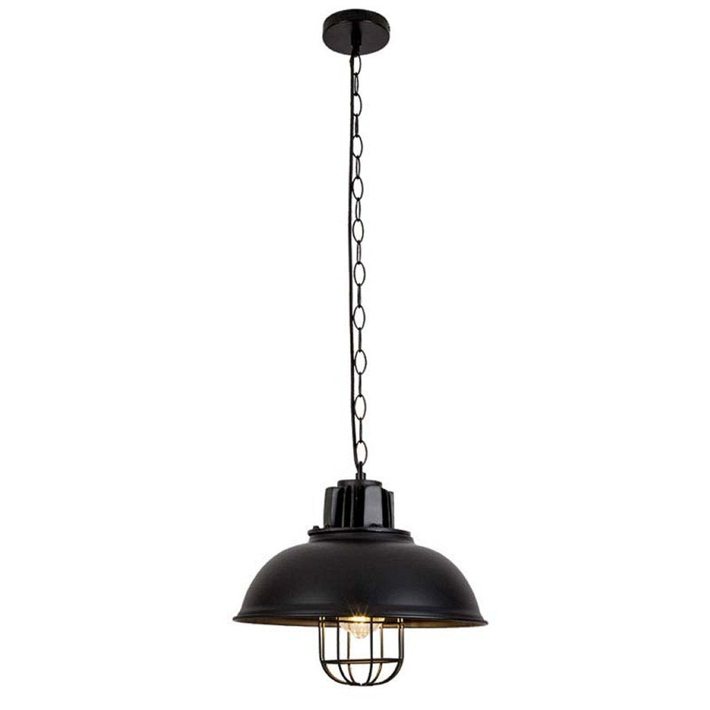HomeStyle Pro Homestyle MK107-BB Lámpara de colgación industrial 33x26 cm de black metal