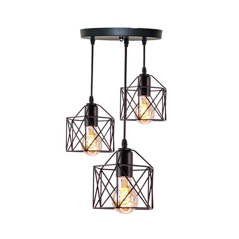 HomeStyle Pro Homestyle MK019-B Lámparas colgantes industriales black metal