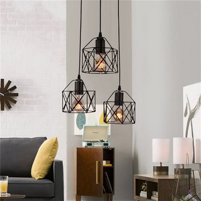 HomeStyle Pro Homestyle MK019-B Lámparas colgantes industriales black metal
