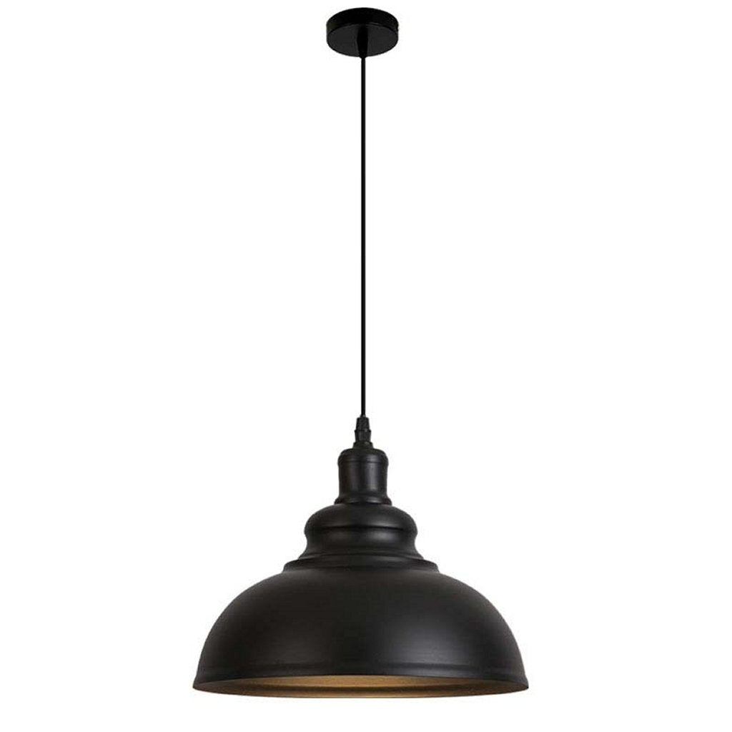 HomeStyle Pro Homestyle MK104 BB Lámpara de colgación industrial 40x30 cm de oro negro