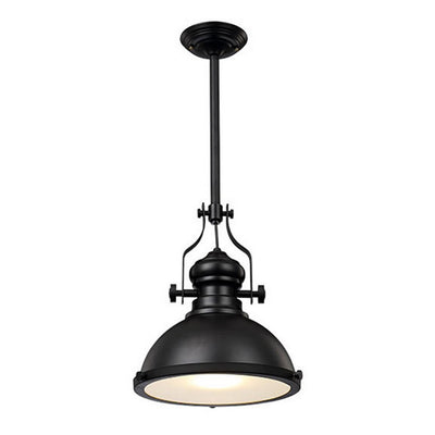 HomeStyle Pro Homestyle MK102-WB Lámpara colgante industrial de 32x35 cm de metal blanco negro