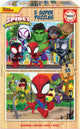 Educa - puzzle spidey sus increíbles amigos - madera - 2x25 piezas - rompecabezas para niños.