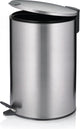 Kela pedal waste bin, 12 l, silver - | matt
