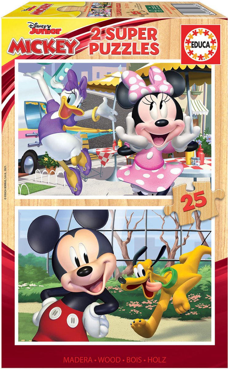 Educa - puzzel - 2 x 25 stuks - mickey friends