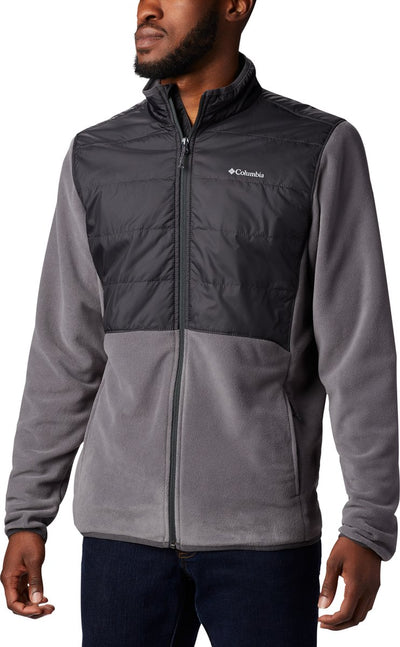 Chaleco de exterior para hombre Columbia Basin Butte™ Full Zip Fleece II - gris ciudad, negro - talla s