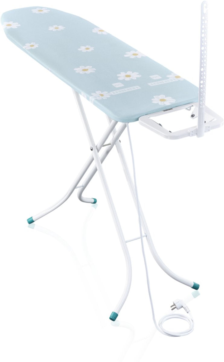 Asse da stiro Leifheit classic m basic plus - piano da stiro 120x38 - fiore azzurro