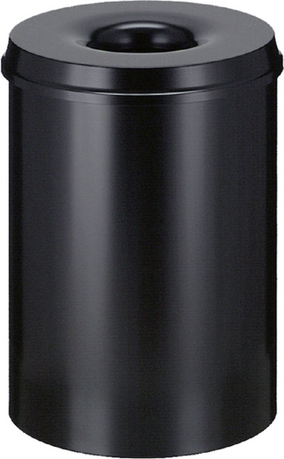 Vepabins paper bin with flame arrester 30 liters 33.5cm black