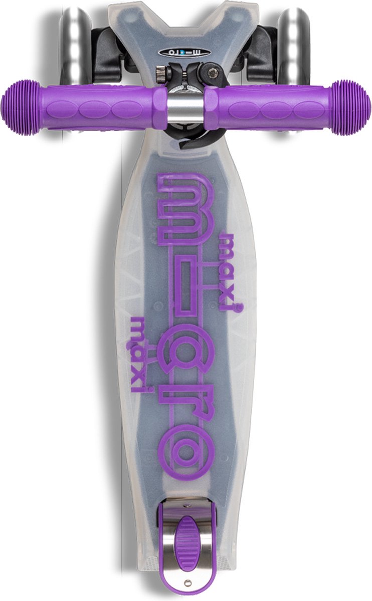 Micro mini deluxe led | monopattino viola per bambini da 2+ | massimo 50 chilogrammi