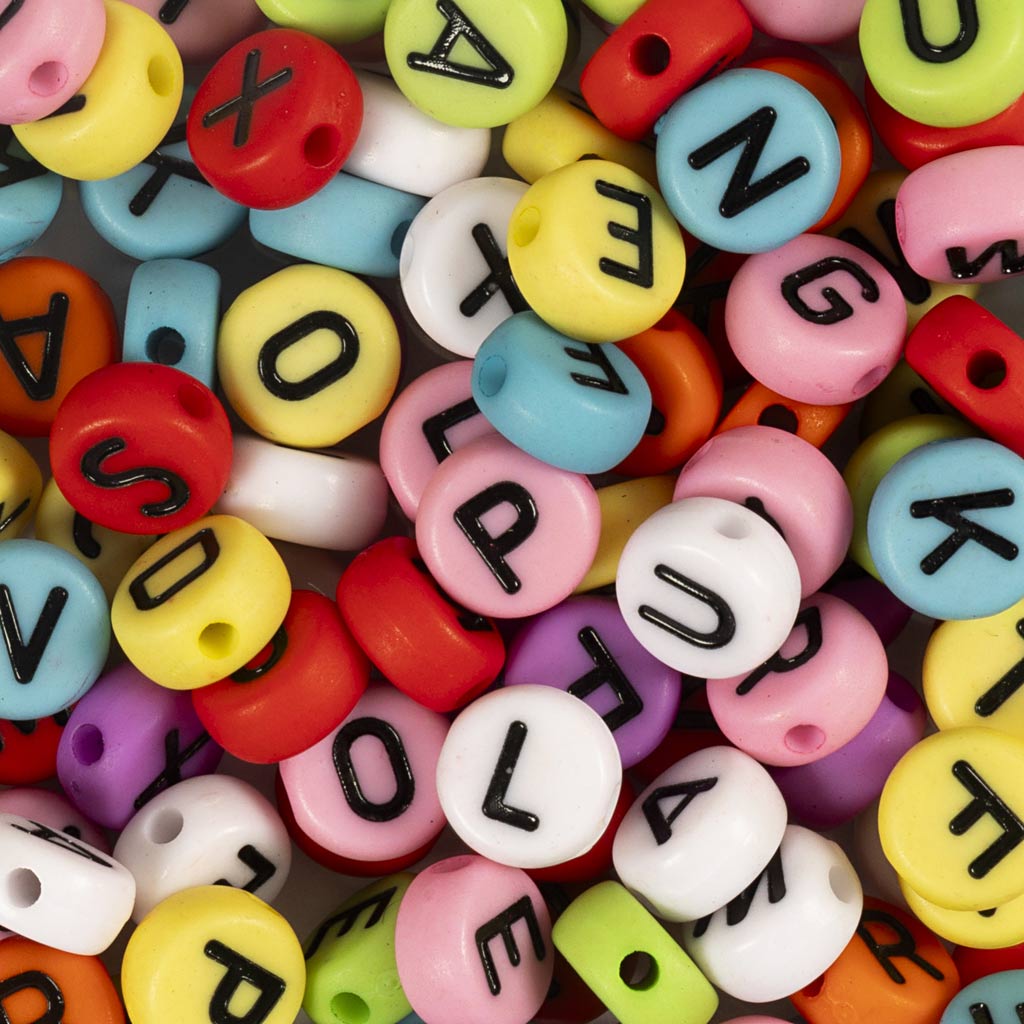 Creative Company Round Letter Perline Colours, 25 grammi
