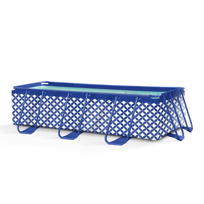 Elegancia | Piscina de diseño blanco azul oscuro 400x200x100 cm